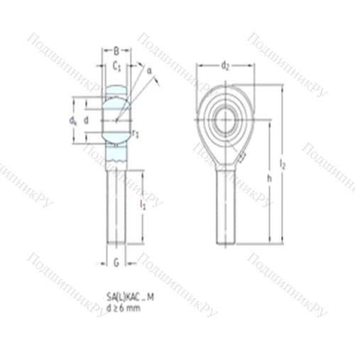 Подшипник скольжения сферический SAKAC 12M