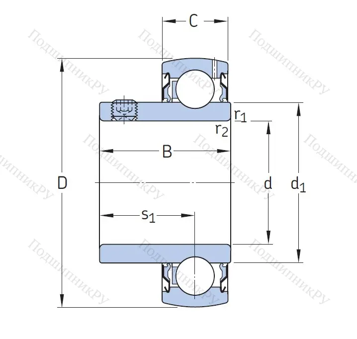 Корпусный подшипник YAT 207 в Иванове