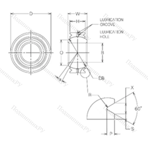 Подшипник скольжения сферический MBG 5VCR от производителя  NMB