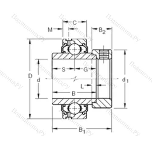 Подшипник шариковый радиальный G 1204KLL от производителя  TIMKEN