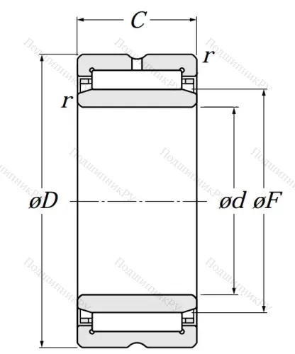 Игольчатый подшипник NA 5913