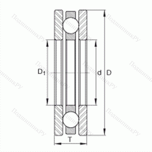 Подшипник шариковый упорный 4403