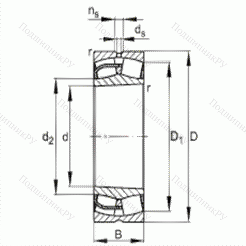 Подшипник роликовый самоустанавливающийся 24036-E 1-K 30 от производителя  FAG Подшипник роликовый самоустанавливающийся 24036-E 1-K 30 от производителя  FAG