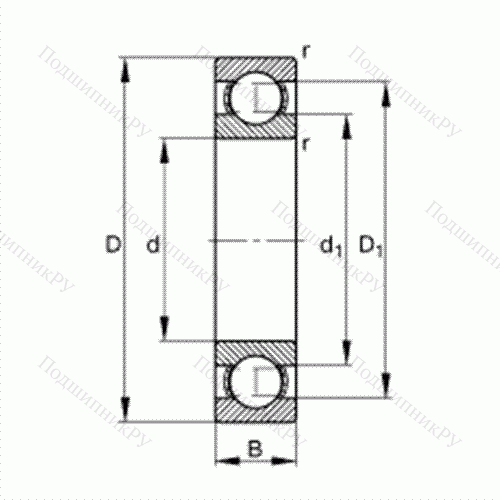 Подшипник шариковый радиальный 61909 от производителя  FAG Подшипник шариковый радиальный 61909 от производителя  FAG