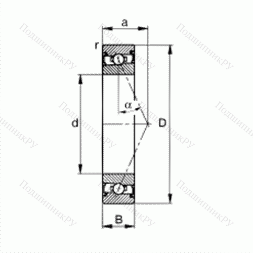 Подшипник шпиндельный HSS 7024-E-T-P 4S от производителя  FAG Подшипник шпиндельный HSS 7024-E-T-P 4S от производителя  FAG
