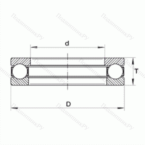 Подшипник шариковый упорный W 3/8 от производителя  INA Подшипник шариковый упорный W 3/8 от производителя  INA