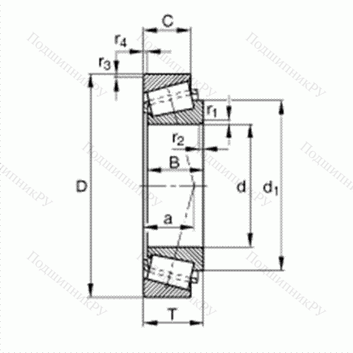 Подшипник роликовый конический 32205-A от производителя  FAG
