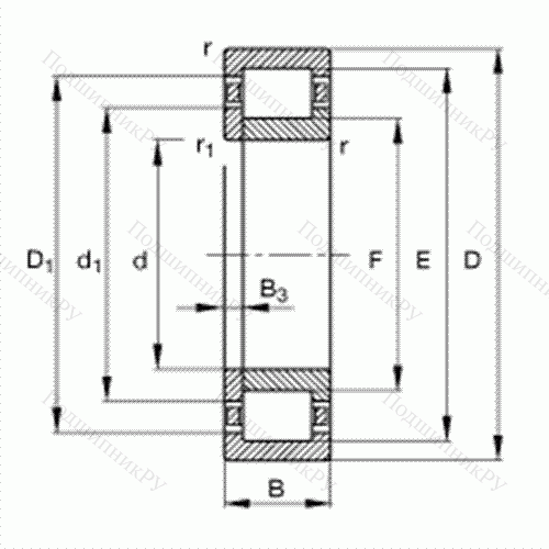 Подшипник роликовый радиальный NUP 207-E-TVP 2 от производителя  FAG Подшипник роликовый радиальный NUP 207-E-TVP 2 от производителя  FAG