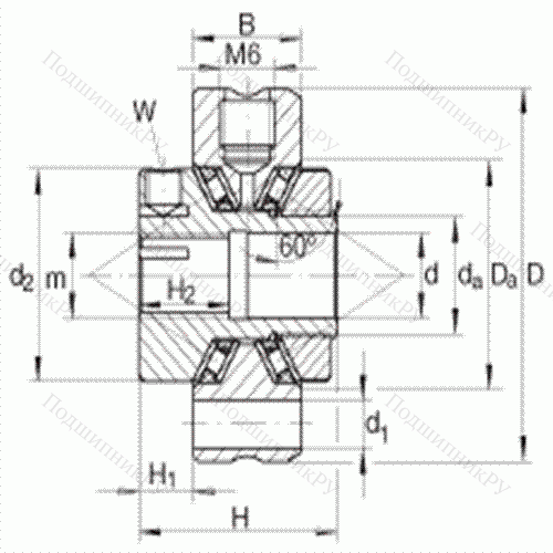 Роликоподшипник упорно-радиальный игольчатый ZAXFM 0635
