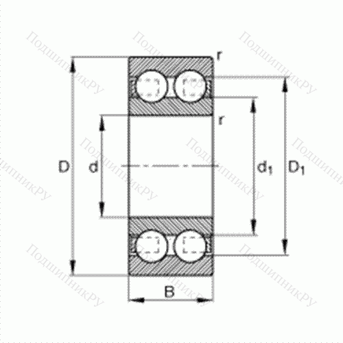 Подшипник шариковый радиальный 4205-B-TVH от производителя  FAG Подшипник шариковый радиальный 4205-B-TVH от производителя  FAG